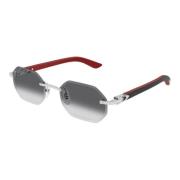 Cartier Stiliga solglasögon för chic look Gray, Unisex