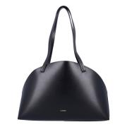 Jil Sander Svart Curve Shoulder Handväska Black, Dam