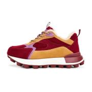 Cesare Gaspari Chunky Platform Sneakers - Bordeaux Red, Dam