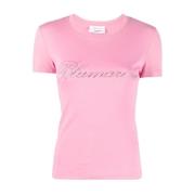 Blumarine Rosa Logot-shirt för kvinnor Pink, Dam