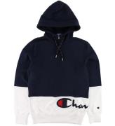 Champion Fashion Hoodie - Half Zip - MarinblÃ¥/Vit