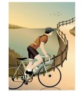 Vissevasse Affisch - 50x70 - Cycling In The Hills