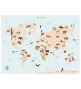 Vissevasse Affisch - 50x70 - World Map Animal