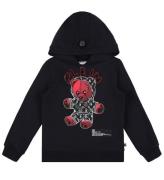 Philipp Plein Hoodie - Teddy Bear - Svart/RÃ¶d m. Silimisten