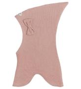 Racing Kids Balaclava - Dubbel - Dusty Rose m. Rosett