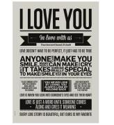 I Love My Type Affisch - 50x70 - I Love You - Warm Grey