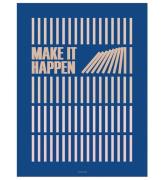 Vissevasse Affisch - 50x70 - Make It Happen - MarinblÃ¥