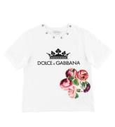 Dolce & Gabbana T-shirt - Vit m. Blomma