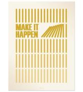 Vissevasse Affisch - 30x40 - Make It Happen - Currygul