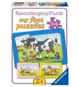 Ravensburger Pussel - My First - 3x6 Bitar - DjurvÃ¤nner