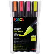 Posca Tuschpennor - PC-5M - 4 st. - Neon