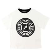 Fendi T-shirt - Vit m. Logo