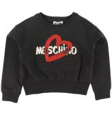 Moschino Sweatshirt - Svart m. Glitter/Logo