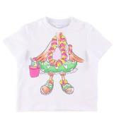 Stella McCartney Kids T-shirt - Vit m. Flamingo