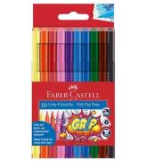 Faber-Castell Tuschpennor - Grip - 10 st - FlerfÃ¤rgad