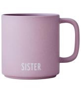 Design Letters Mugg - Siblings - Favourite - Lavendel m. Sister