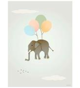 Vissevasse Affisch - 50x70 - Flygande Elephant