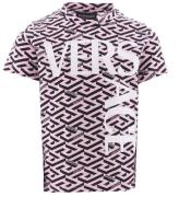 Versace T-shirt - Rosa/Svart m. Tryck