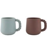 OYOY Mugg - 2-pack - Mellow - Silikon - Choco/Pale Mint