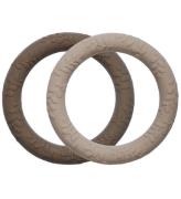 A Little Lovely Company Bitring - 2-pack - LÃ¶v - Taupe