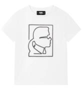 Karl Lagerfeld T-shirt - Tron - Vit m. Svart