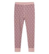 Hust and Claire Leggings - Laso - Ull/Bambu - Dusty Rose m. Blom