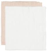 CAMA Copenhagen Muslinfiltar - 2-pack - 65x40 cm - Vit/Rosa