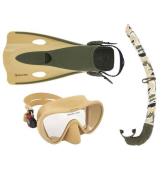 Aqua Lung Snorkel Set - Nabul - Sand/Olive