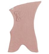 Racing Kids Balaclava - Ull/Bomull - Dubbel - Dusty Rose m. Matt