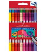 Faber-Castell Tuschpennor - Dubbelt Tjock/Tunn - 20 st. - FlerfÃ¤