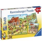 Ravensburger Pussel - 3x49 Delar - Animal Vacation