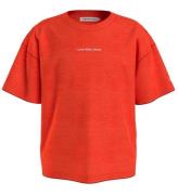 Calvin Klein T-shirt - Logo Boxy -  Orange