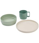 Liewood Middagsset - Plast - 3 Delar -Walt - Dusty Mint Mix