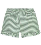 Tommy Hilfiger Shorts - Striped Ruffle Short - Spring Lime Remsa