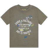Zadig & Voltaire T-shirt - Kaki Clair m. Tryck