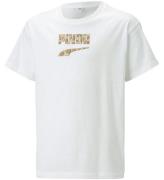 Puma T-shirt - Centrum Logo - Vit m. Brun Logo