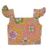 Stella McCartney Kids Topp - Beskurna - Orange m. Blommor