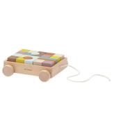 Kids Concept Dragvagn m. Stapelklossar - Neo - Multi