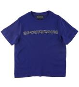 Emporio Armani T-shirt - Blu Faro m. Svart