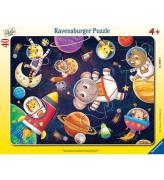 Ravensburger Pussel - 40 Delar - Djurastronauter