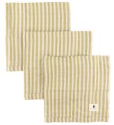 Pine Cone Muslinfilt - 3-pack - 70x70 cm - Edith - Mustard Strip