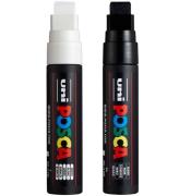 Posca Tuschpennor - PC-17K - 2 st. - Svart/Vit