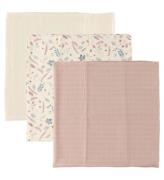 Cam Cam Muslinfiltar - 3-pack - Mix Pressade lÃ¶v/Dusty Rose/Crem