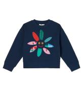 Stella McCartney Kids Sweatshirt - MarinblÃ¥ m. Blomma