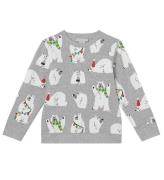 Stella McCartney Kids Sweatshirt - GrÃ¥melerad m. Vit BjÃ¶rn