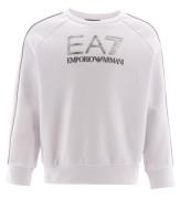 EA7 Sweatshirt - Vit m. Silver