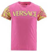 Versace T-shirt - Fuchsia m. Gul