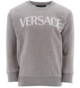 Versace Sweatshirt - GrÃ¥melerad m. Vit