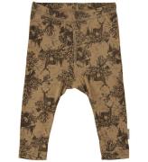 Mikk-Line Leggings - Ull/Bambu - Kelp m. Tryck