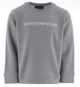 Emporio Armani Sweatshirt - GrÃ¥melerad m. Vit